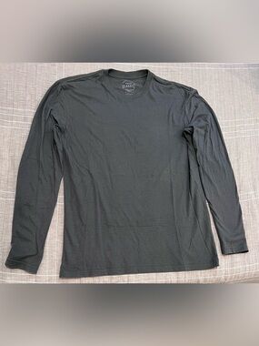 True Classic Men's Long Sleeve Crewneck Tee - Black